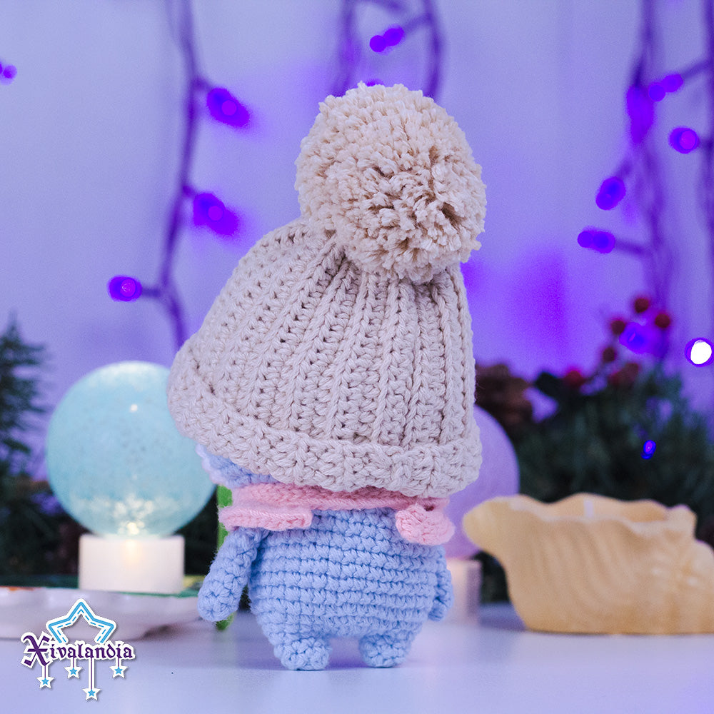 Peluche Pingüino 15 cm, crochet artesanal, amigurumi