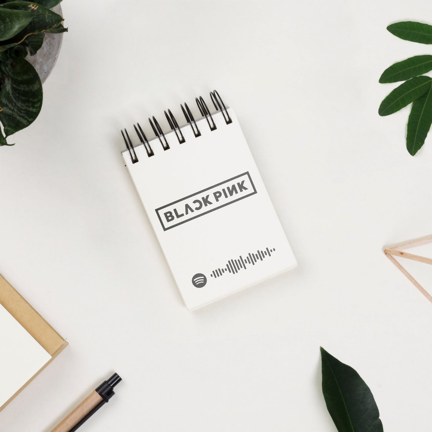 Libreta Blackpink Spotify 1/4 carta - personalizada de Bolsillo artesanal pasta dura