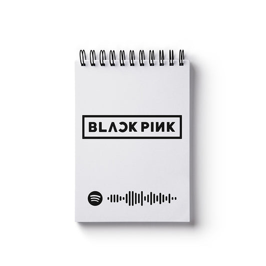Libreta Blackpink Spotify 1/4 carta - personalizada de Bolsillo artesanal pasta dura