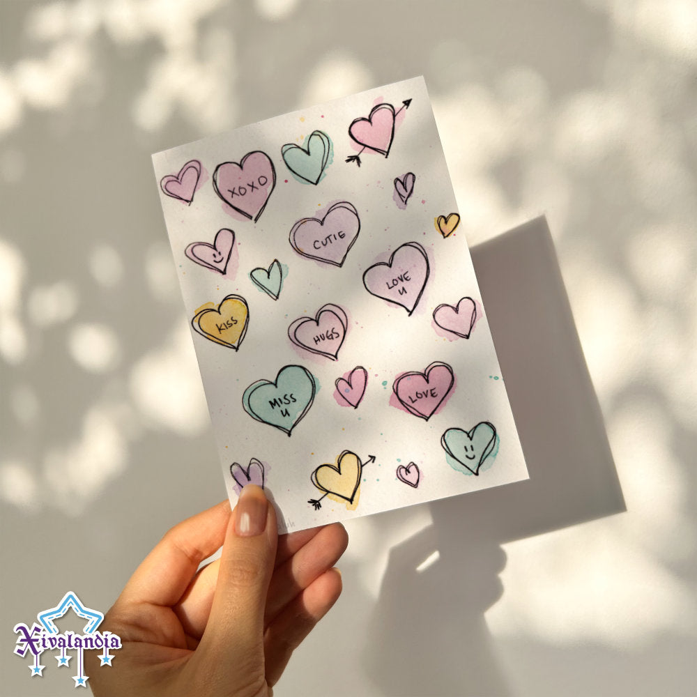 Hearts - Print Postcard A6 / 10x15cm / 4x6 in