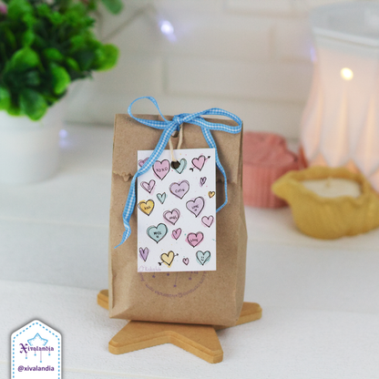 Hearts - 5 Gift Tags, Gift label