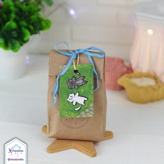 Gatitos en el pasto - 5 Etiquetas para regalo, Gift Tags