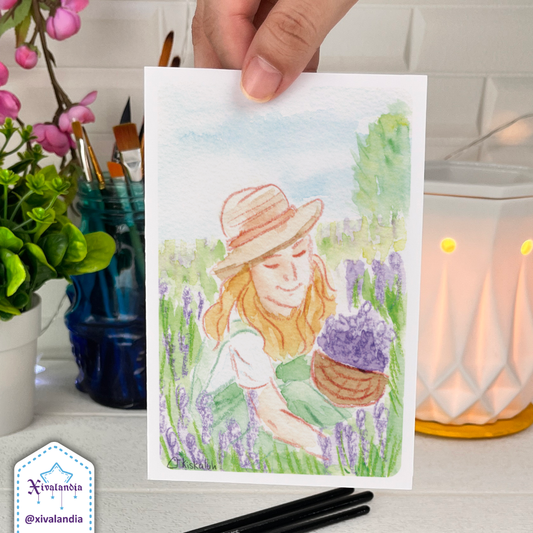 Lavender Harvest - Print Postcard A6 / 10x15cm / 4x6 in