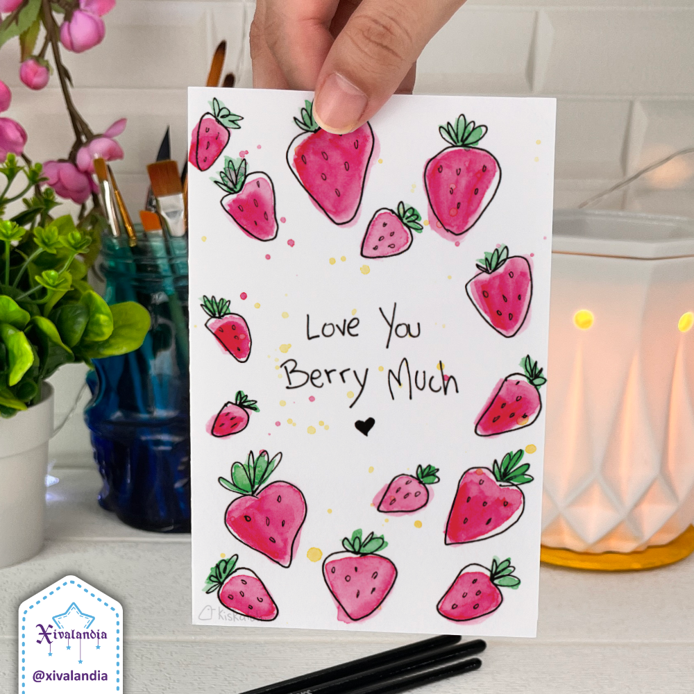 Love You Berry Much - Tarjeta de felicitación - 10x15cm / 4x6 pulg. (Copy)