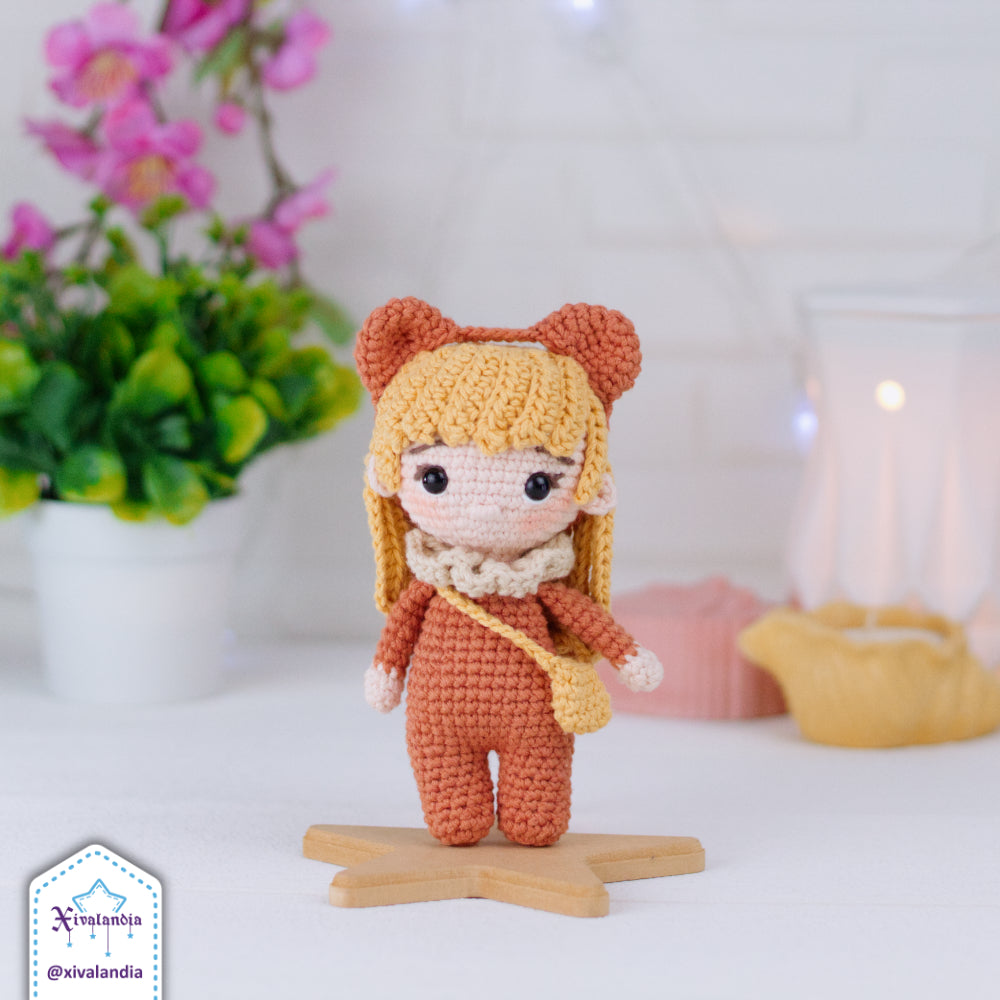 Crochet Baby Bear Doll, 15 cm, handmade amigurumi