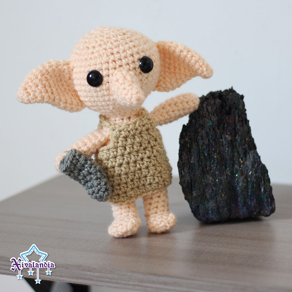Peluche Dobby de Harry Potter, tejido crochet amigurumi