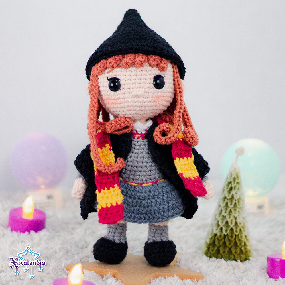 Hermione crochet doll, Harry Potter - 8 in/20cm - handmade amigurumi