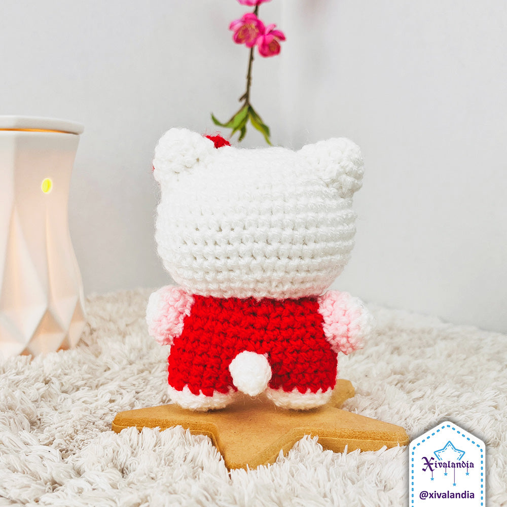 Peluche kitty 10cm, tejido crochet artesanal, amigurumi