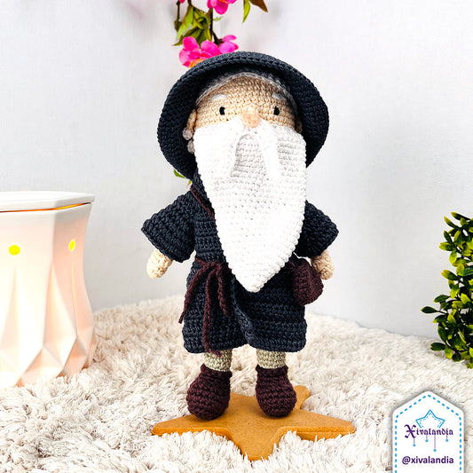 Wizard Gandalf crochet doll - 9.5 in/24cm  - handmade amigurumi