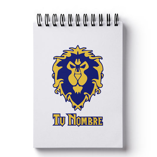 The Alliance World of Warcraft pocket Notebook - custom small hardcover journal, handmade