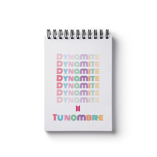 Dynamite BTS pocket Notebook - custom small hardcover journal, handmade