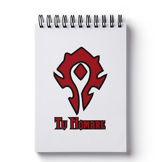 The Horde World of Warcraft pocket Notebook - custom small hardcover journal, handmade