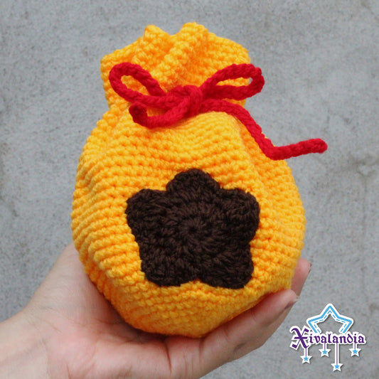 Bell bag Animal Crossing crochet - 6in/15cm - handmade