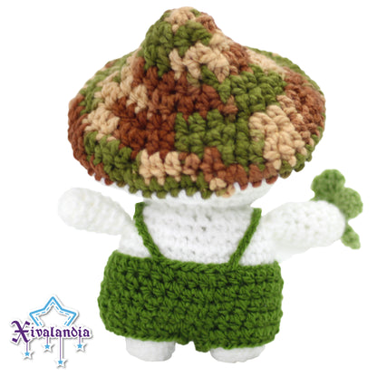 mushroom plush, toadstool crochet - 6 in/15cm - handmade amigurumi