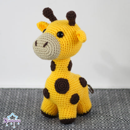 Giraffe crochet plush - 9.5 in/24cm - handmade amigurumi