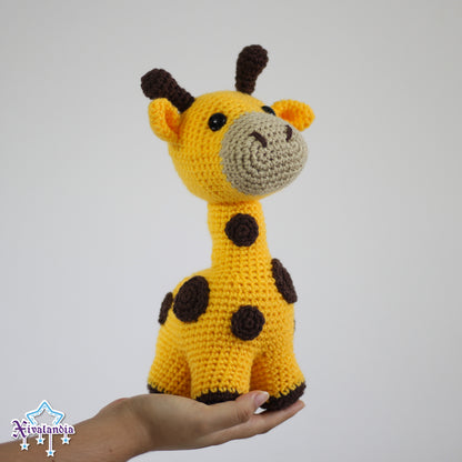 Giraffe crochet plush - 9.5 in/24cm - handmade amigurumi