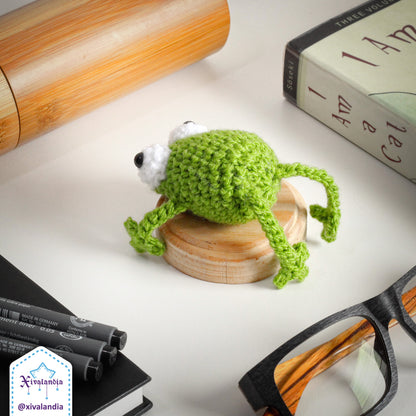 mini frog plush, toad crochet amigurumi