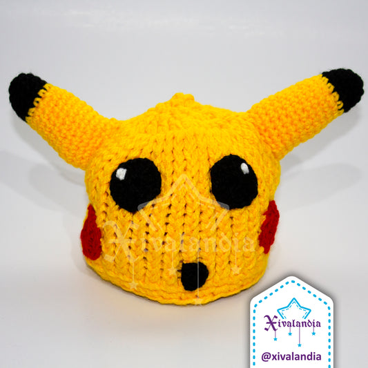 Pikachu from Pokemon hat beanie, handmade