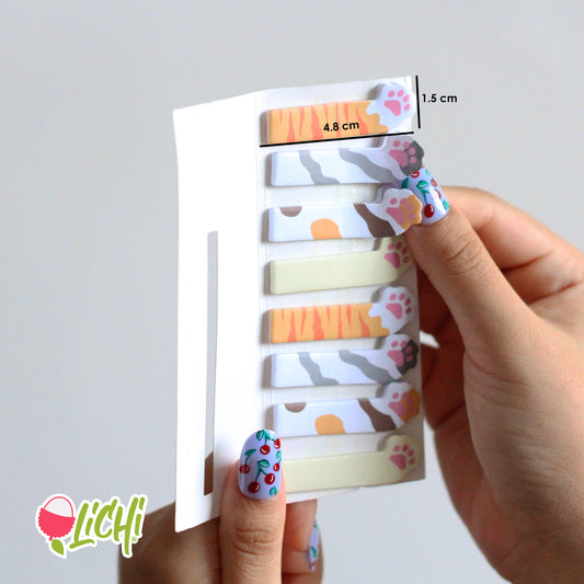 Cat paws Set of Kawaii Sticky Notes, bookmarks