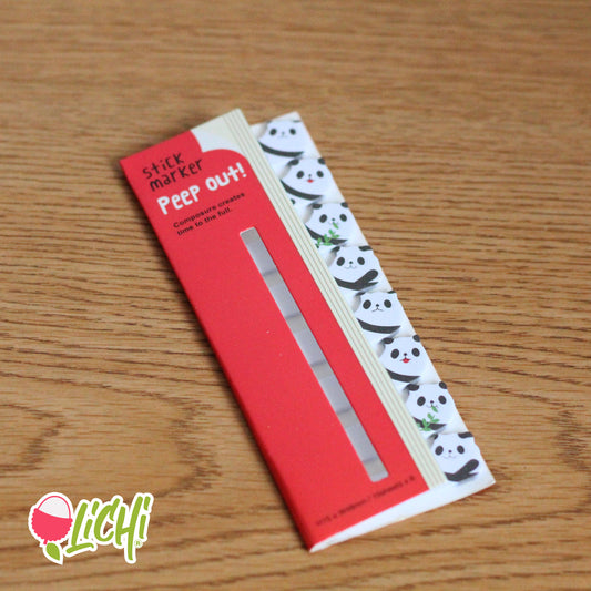 Panda Set of Kawaii Sticky Notes, bookmarks